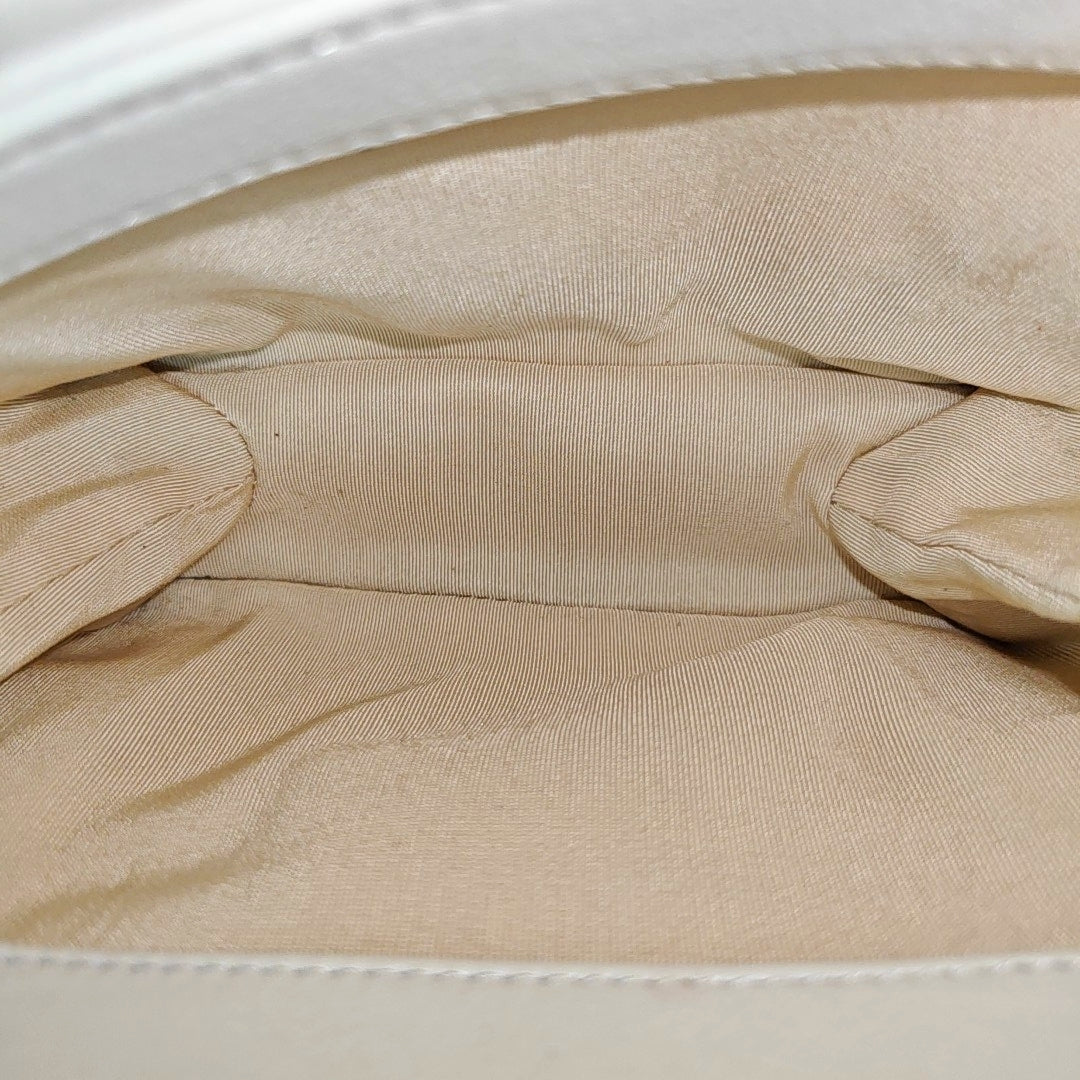 Quilted Calfskin Shoulder Bag White