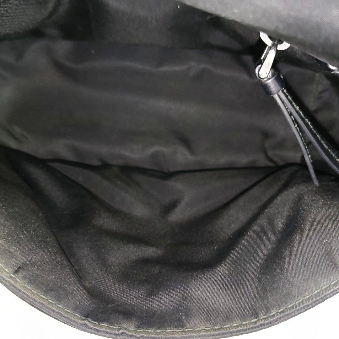 Nylon Shoulder Bag Small Black