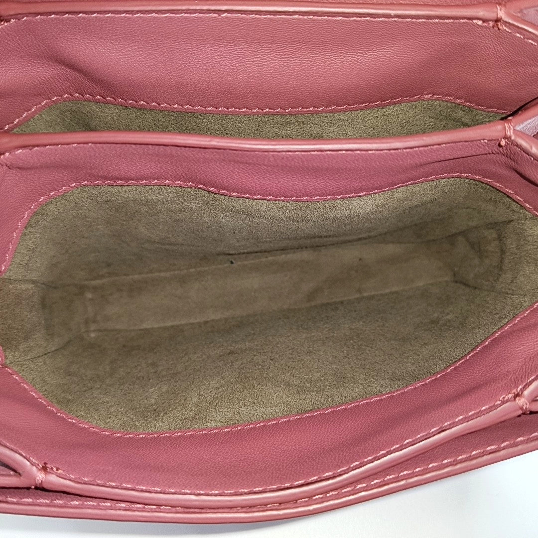 Patent Leather Shoulder Bag Beige