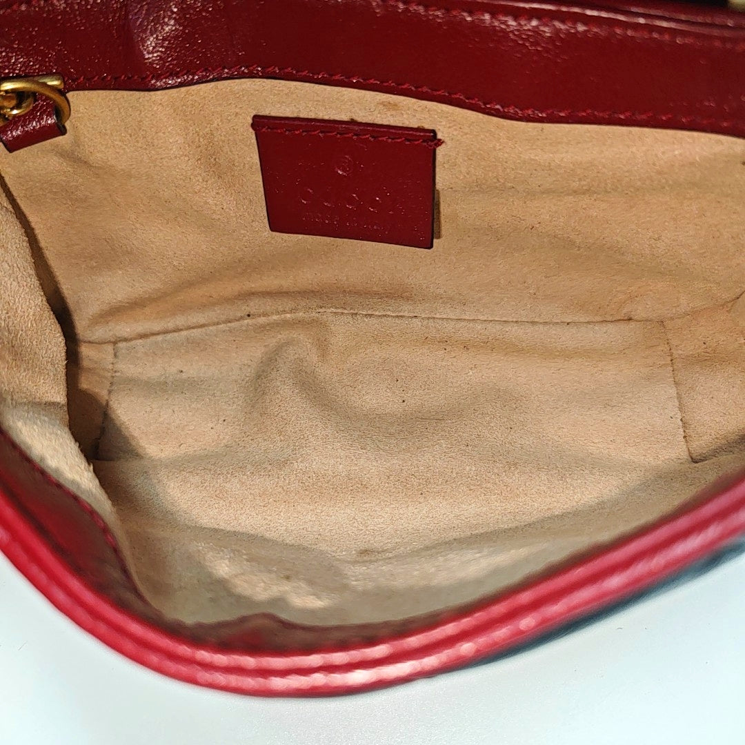 GG Marmont Super Mini Quilted Calfskin Black