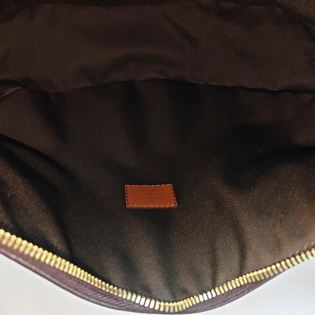 LOOP HOBO Monogram Coated Canvas Brown