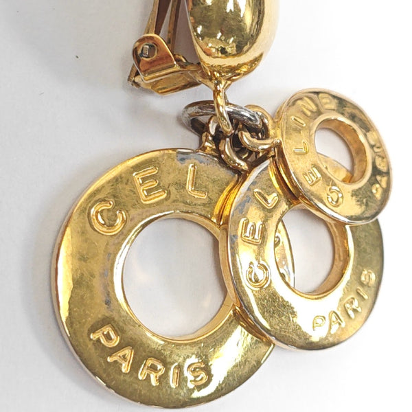 Metal Gold Clip On Earrings