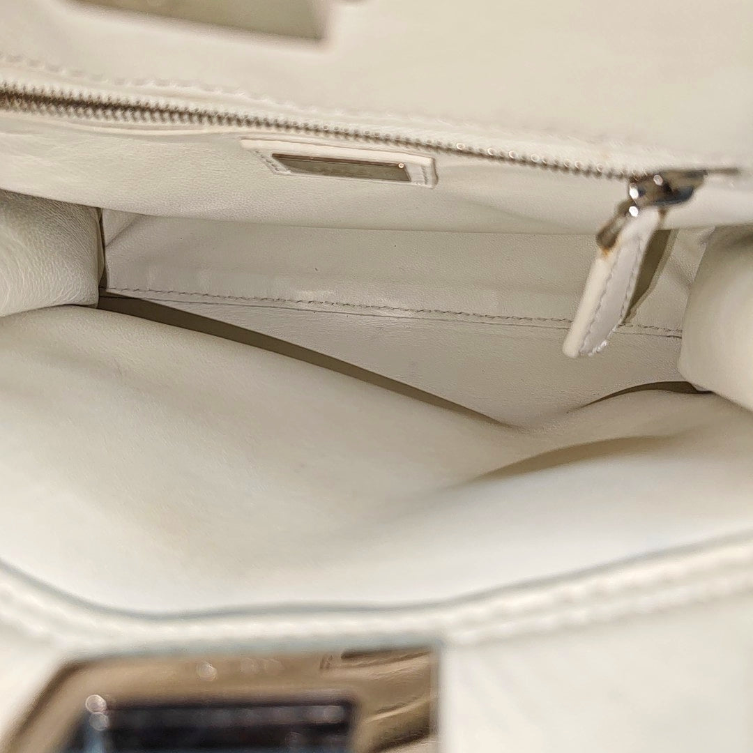 Peekaboo Mini Calfskin White