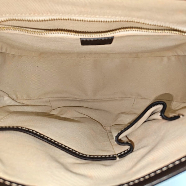 Coated Canvas Shoulder Bag White
