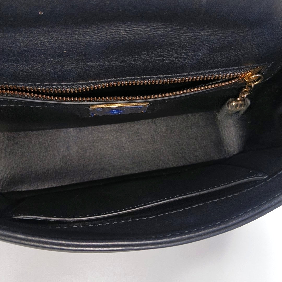 SERPENTI CABOCHON Small Quilted Calfskin Black