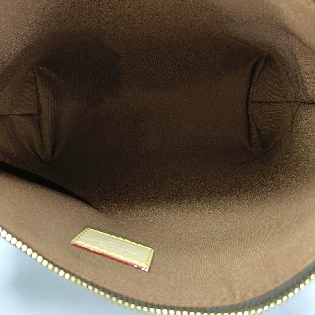 Monogram Coated Canvas Shoulder Bag Brown