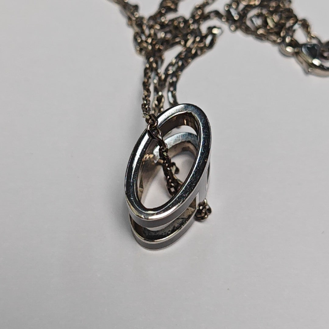 Pop H Metal Silver Necklace