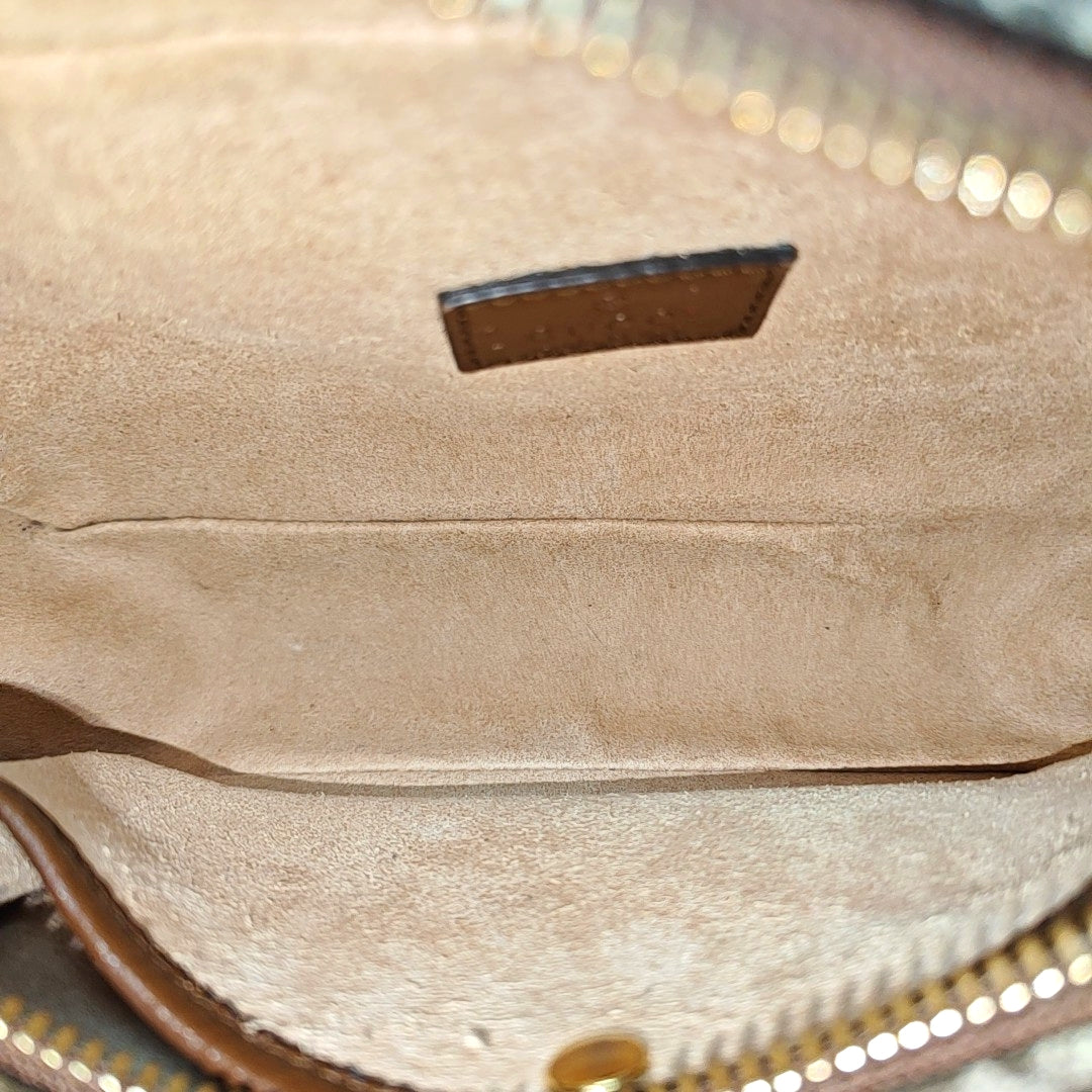 Bree Monogram Coated Canvas Beige