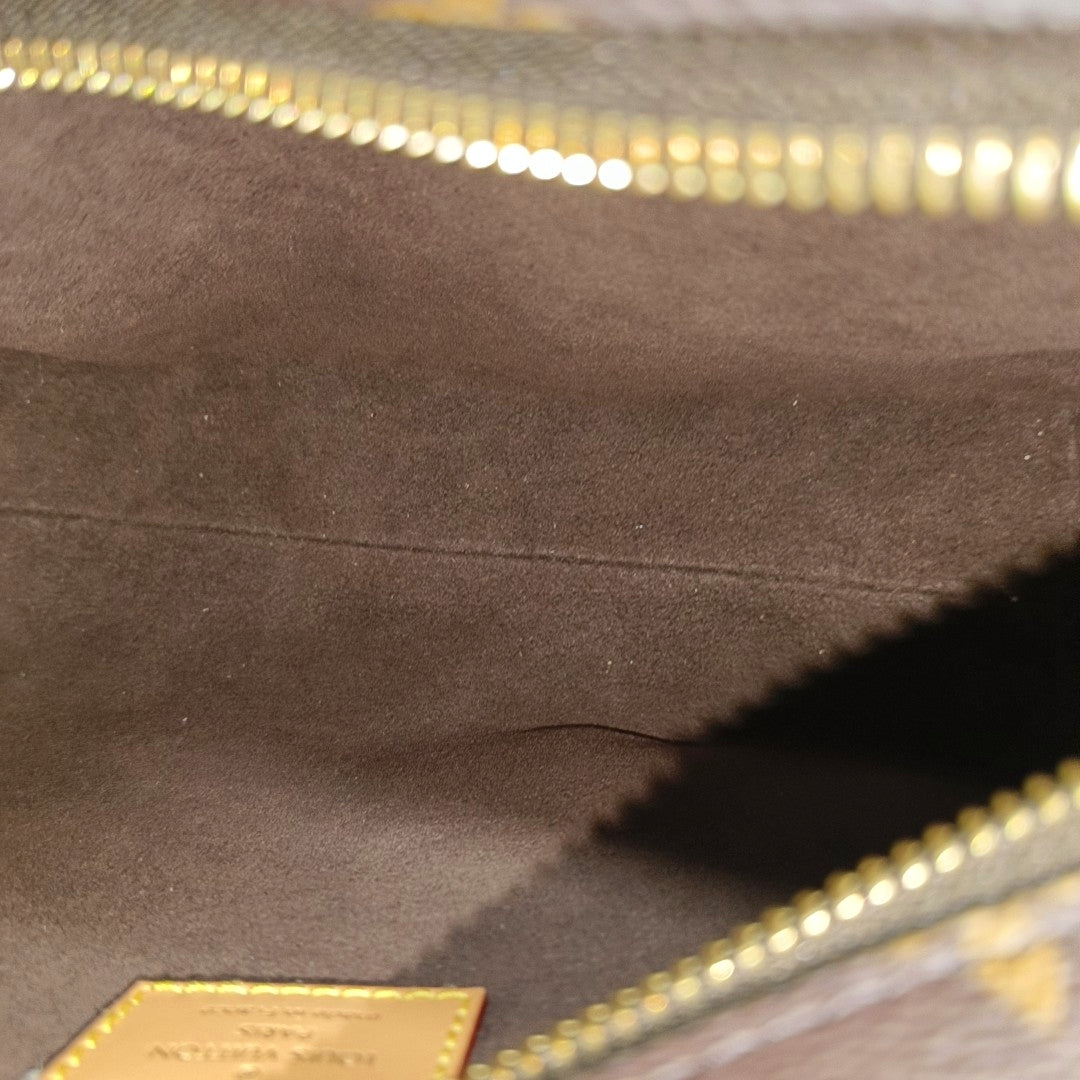 SIDE TRUNK MM Monogram Coated Canvas Brown