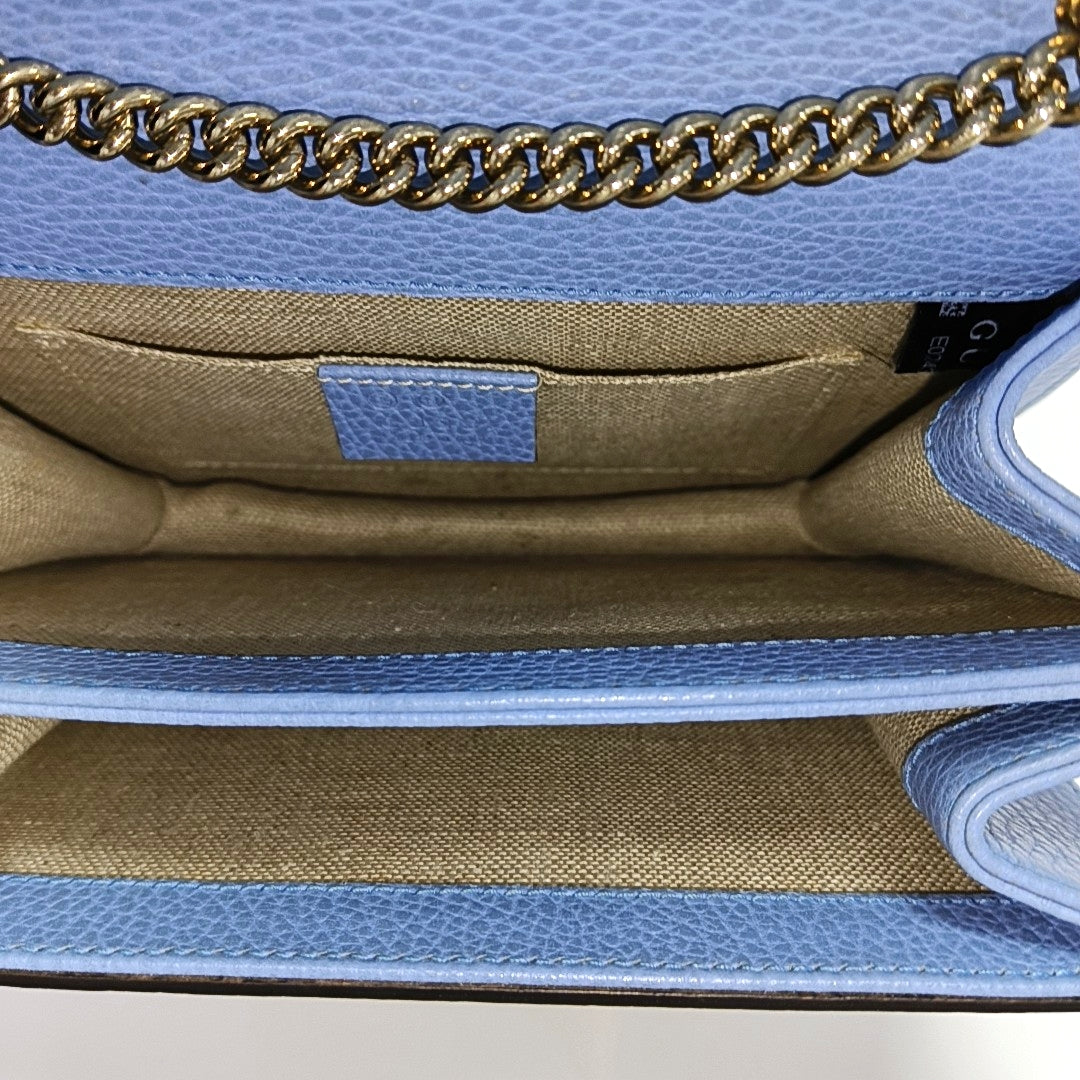 Interlocking G Small Calfskin Blue