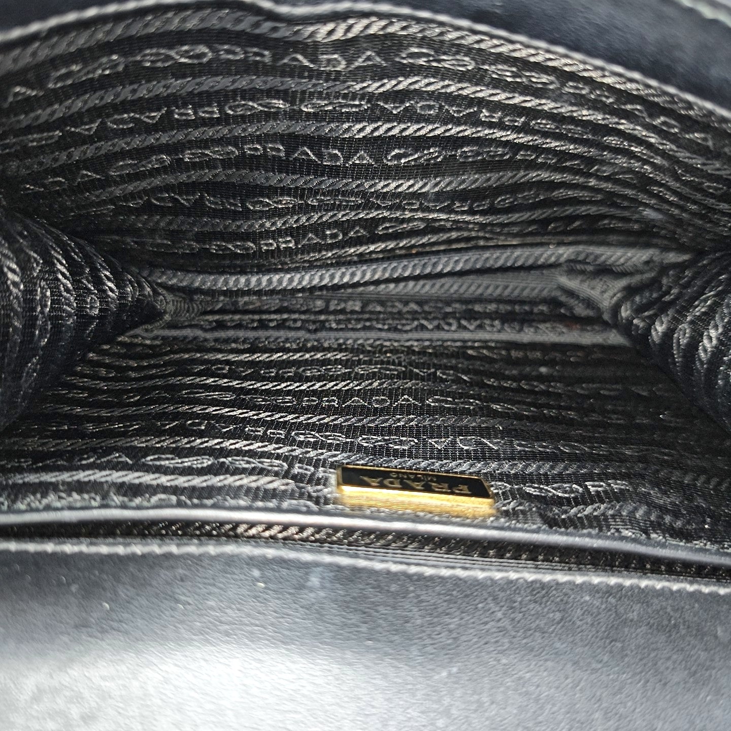 Saffiano Calfskin Shoulder Bag Black