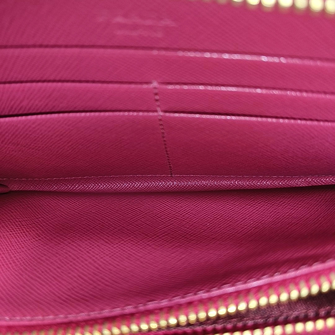 Fiocco Bow Saffiano Calfskin Red Wallet