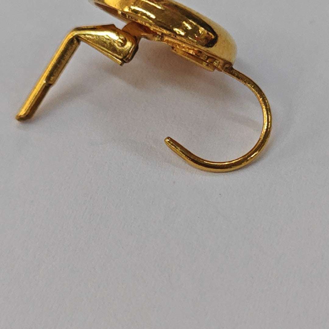 Metal Gold Clip On Earrings