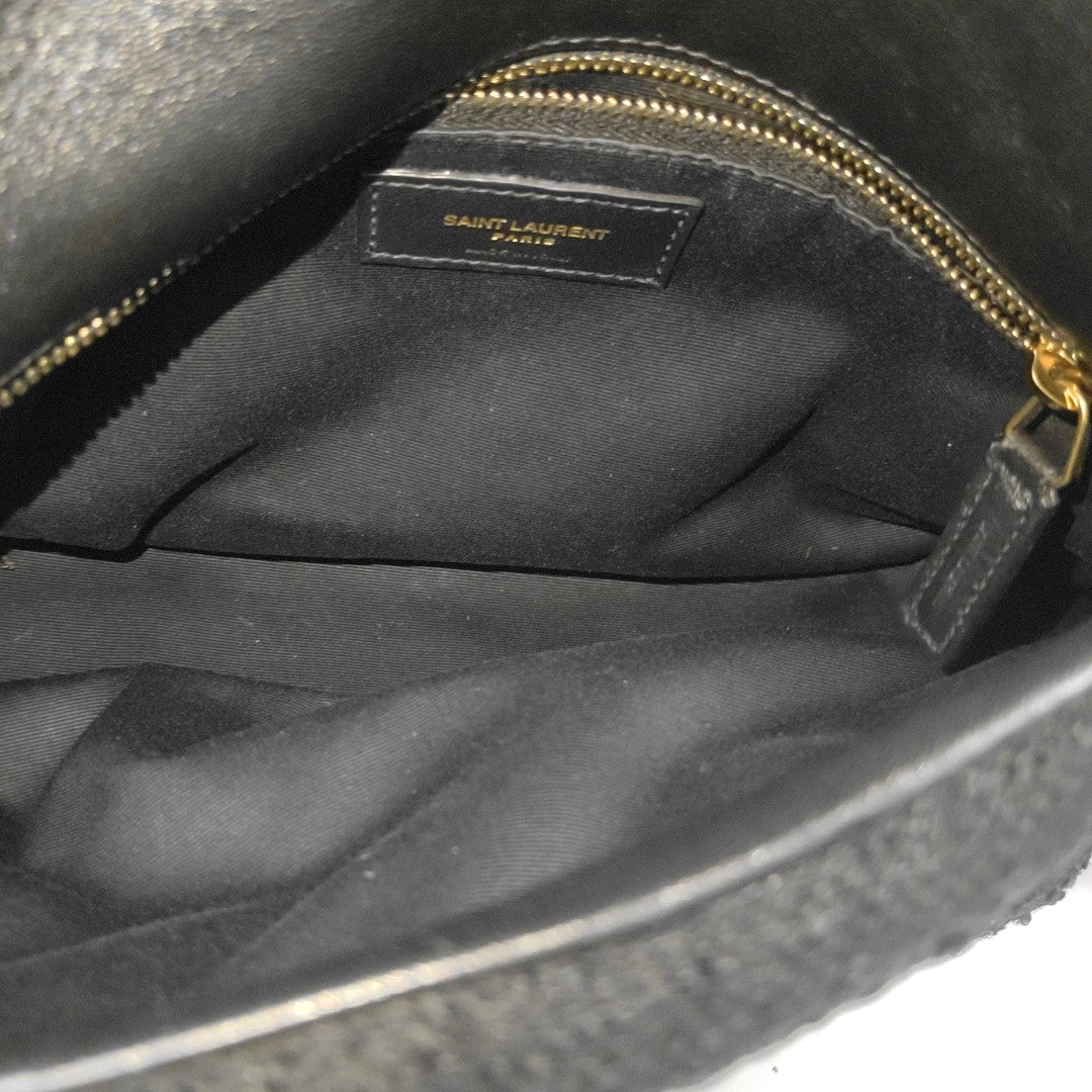 PUFFER Small Quilted Fabric Black