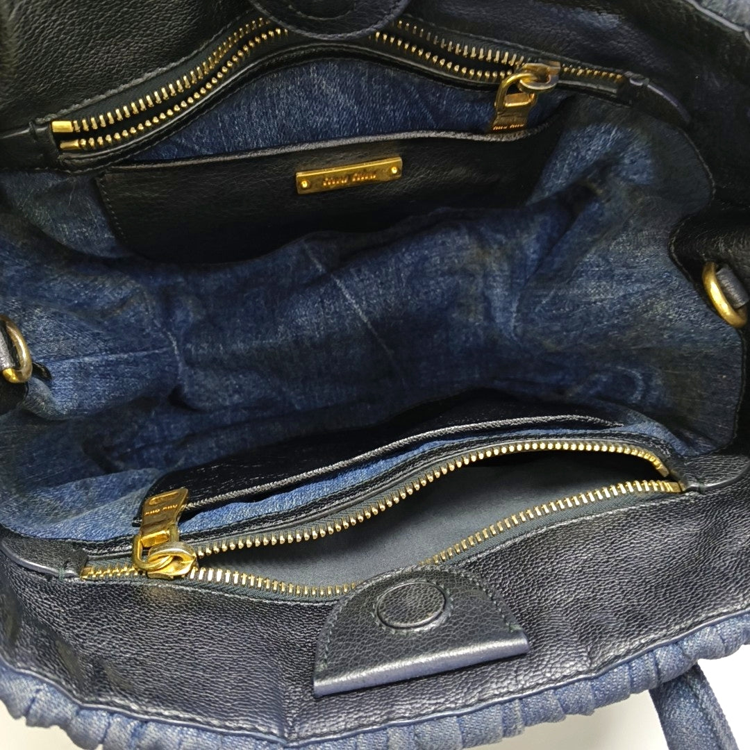 Avenue Quilted Denim Blue