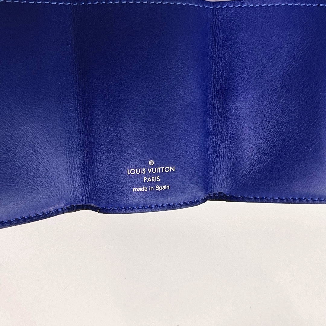 DISCOVERY Monogram Calfskin Blue Wallet