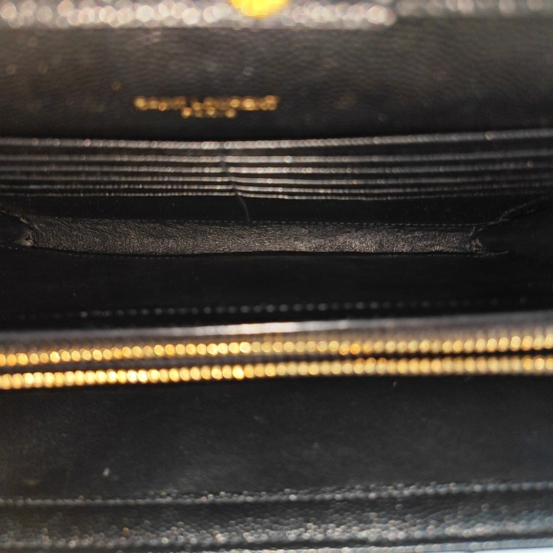 MONOGRAM Medium Chevron Calfskin Black