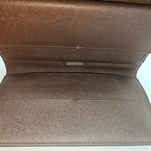 JOSÉPHINE Damier Ebene Coated Canvas Brown Wallet