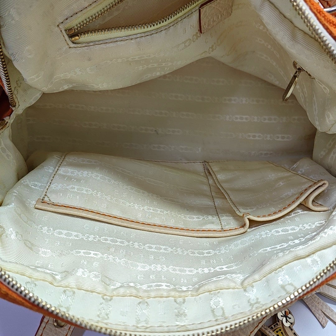 Canvas Top Handle Bag Orange
