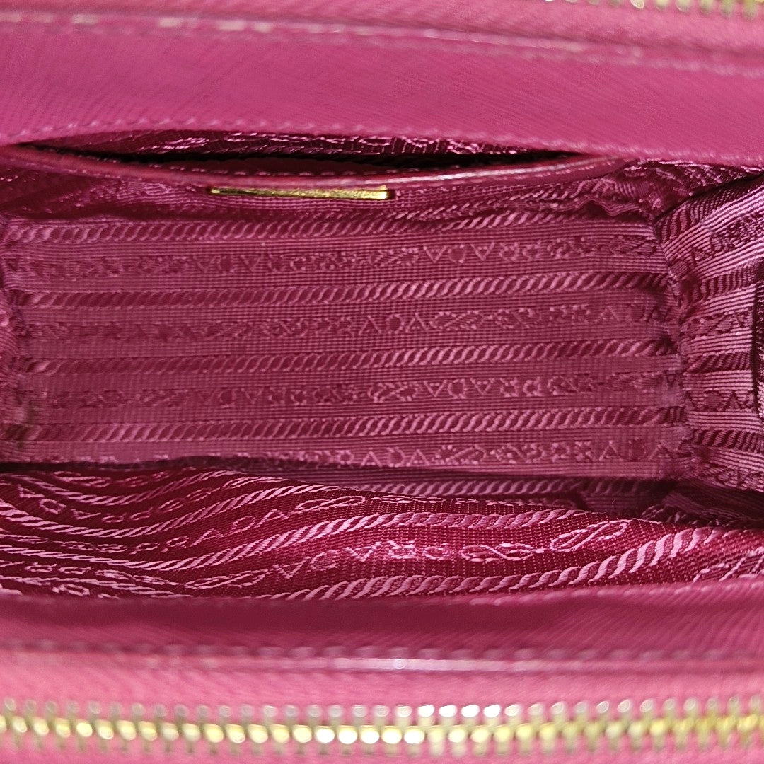 Galleria Super Mini Saffiano Calfskin Red