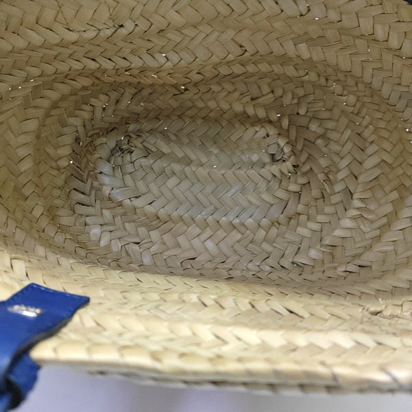 Authenticated pre-owned  Basket Straw Beige - Top Handle Bag at Looply