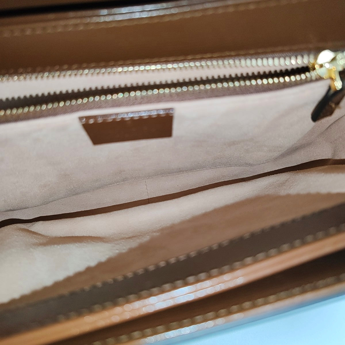 Horsebit 1955 Medium Monogram Coated Canvas Beige