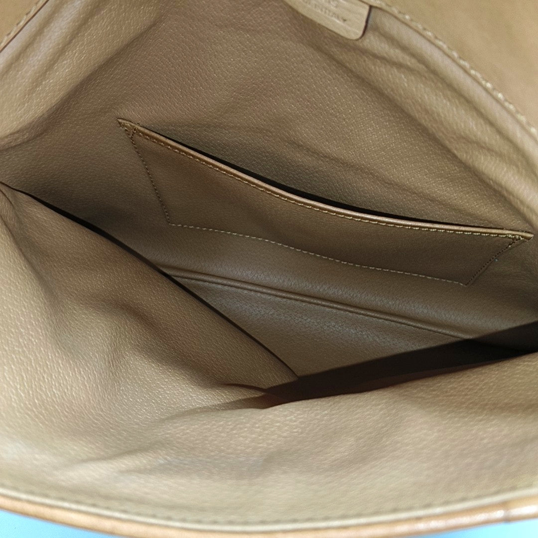MACADAM CLUTCHES Coated Canvas Brown