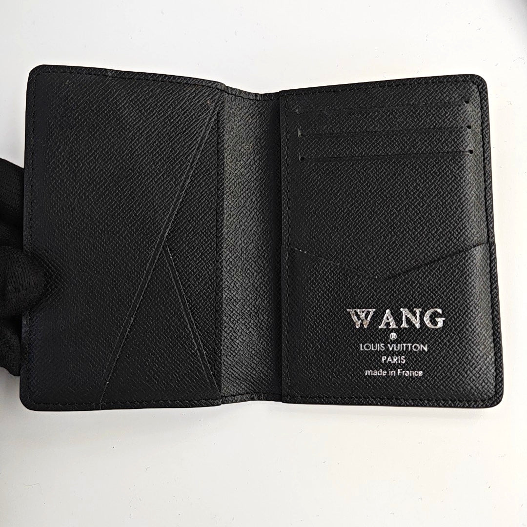 Monogram Coated Canvas Card Holder Gray