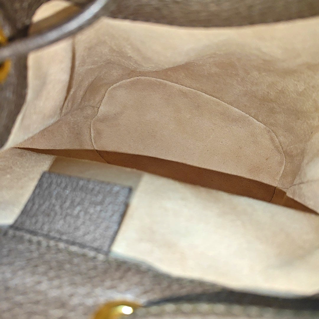 Ophidia Mini Monogram Coated Canvas Beige