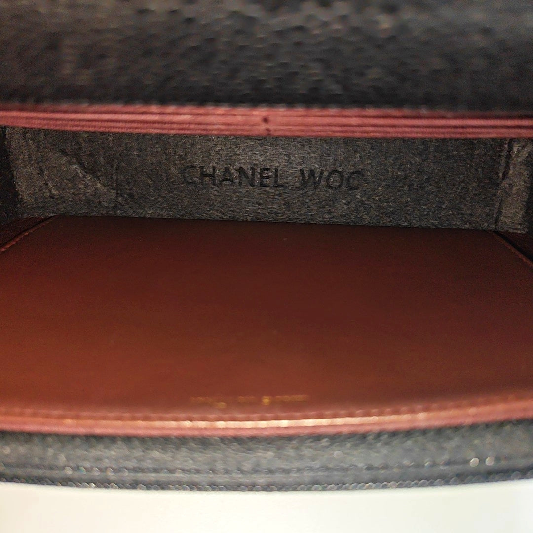 WOC Quilted Grained Calfskin Black