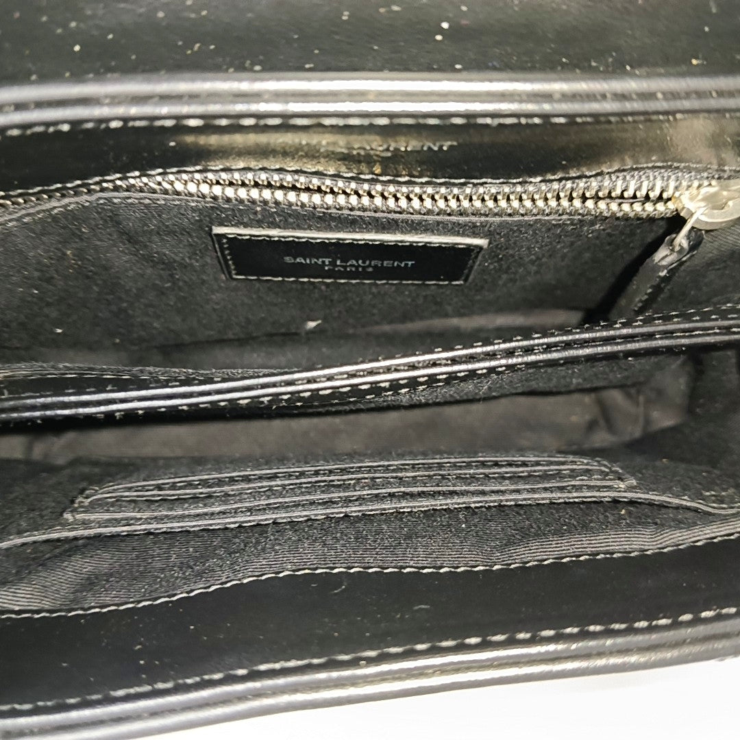 LOULOU Extra Small Chevron Calfskin Black