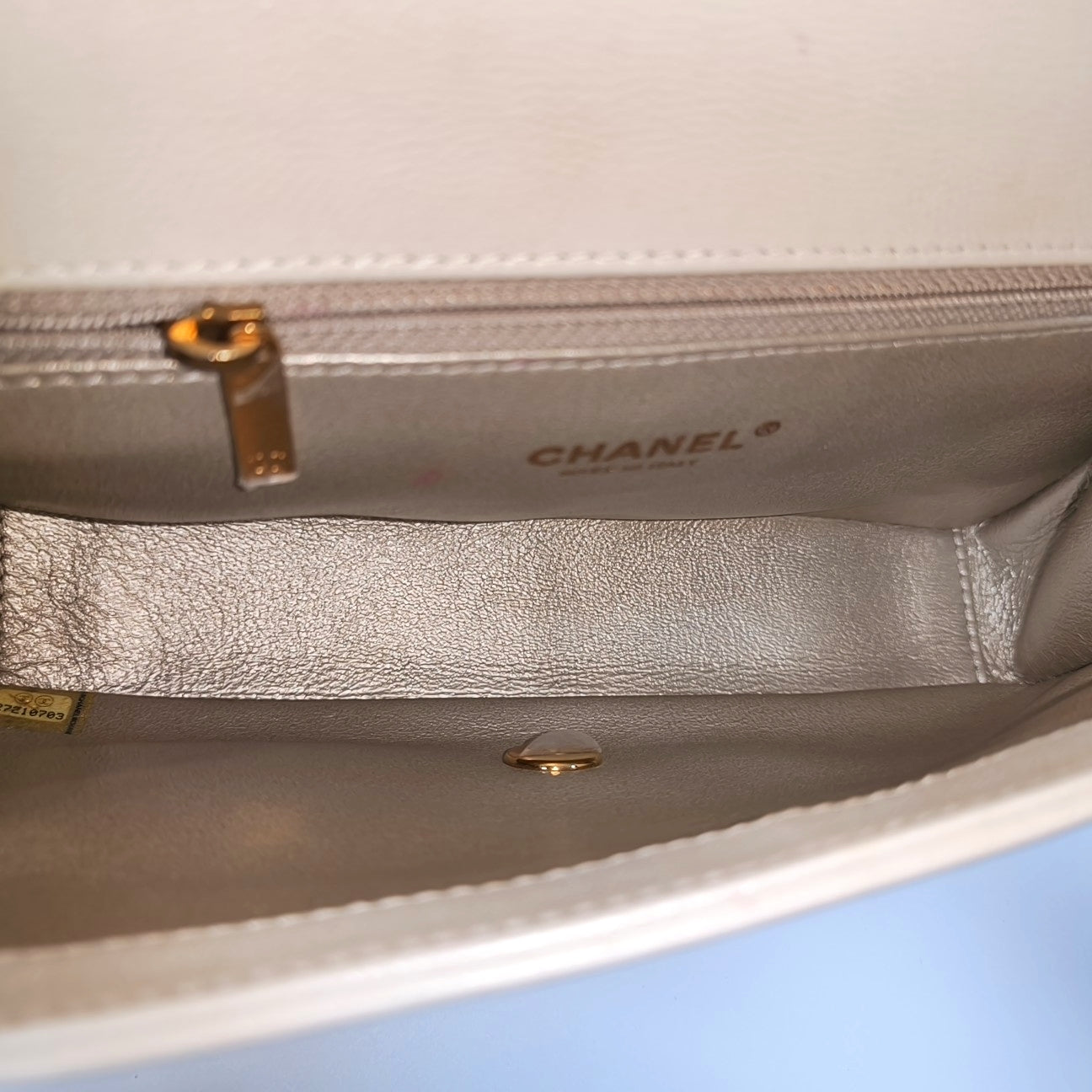 Calfskin Shoulder Bag White