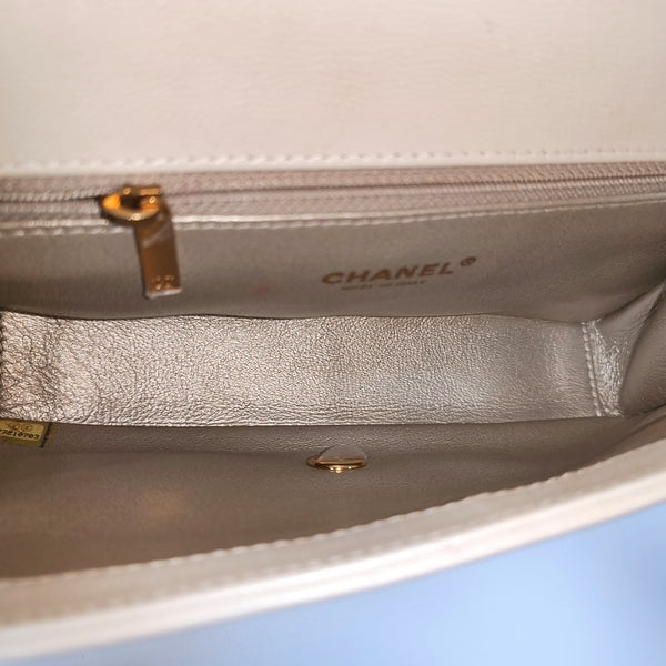 Calfskin Shoulder Bag White