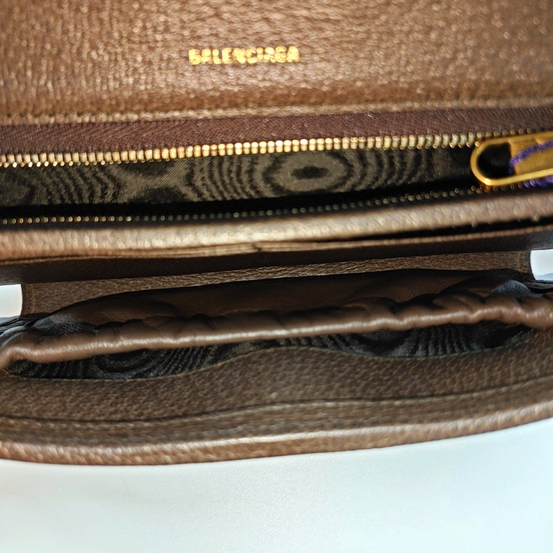 Coated Canvas Shoulder Bag Beige