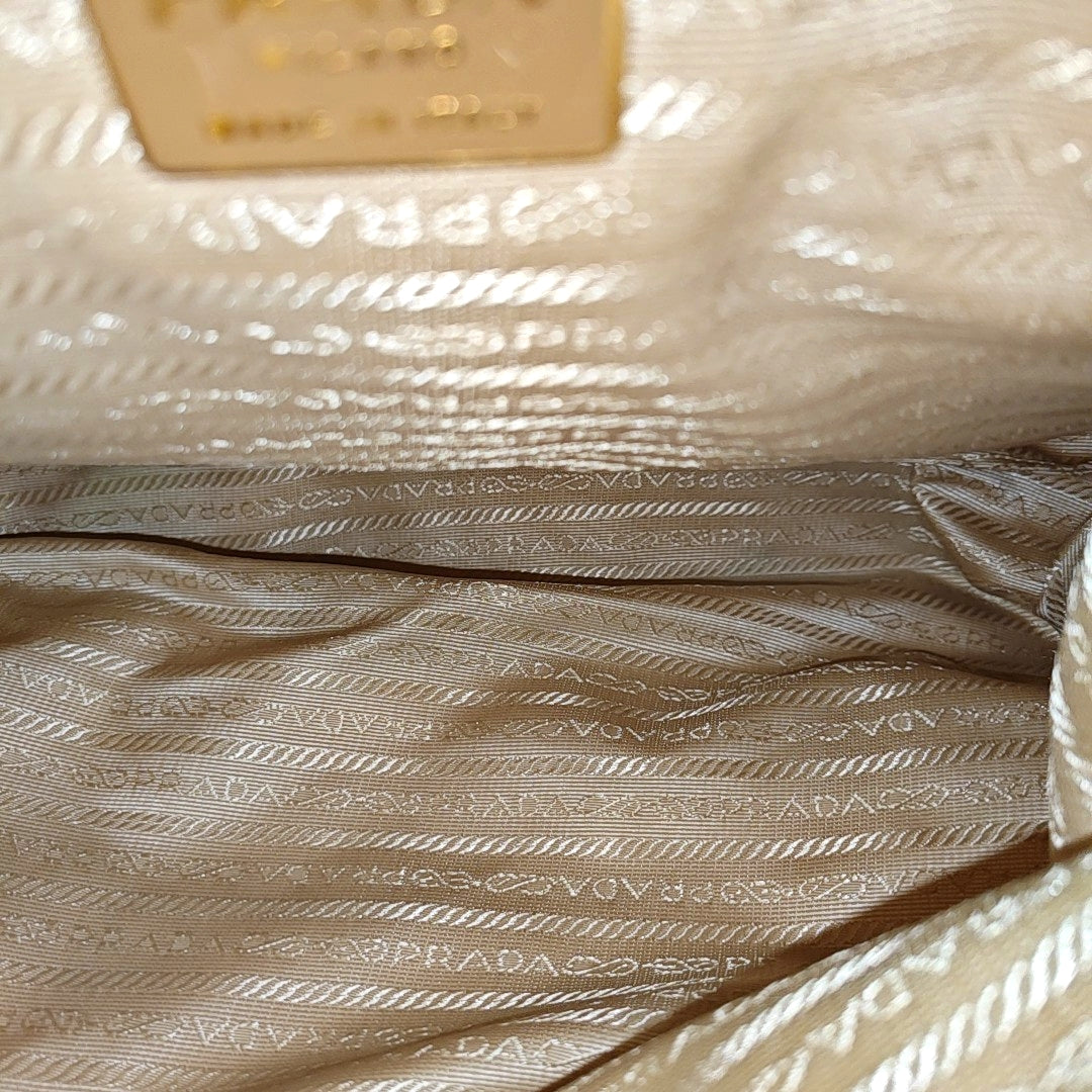 Nylon Bucket Bag Gold