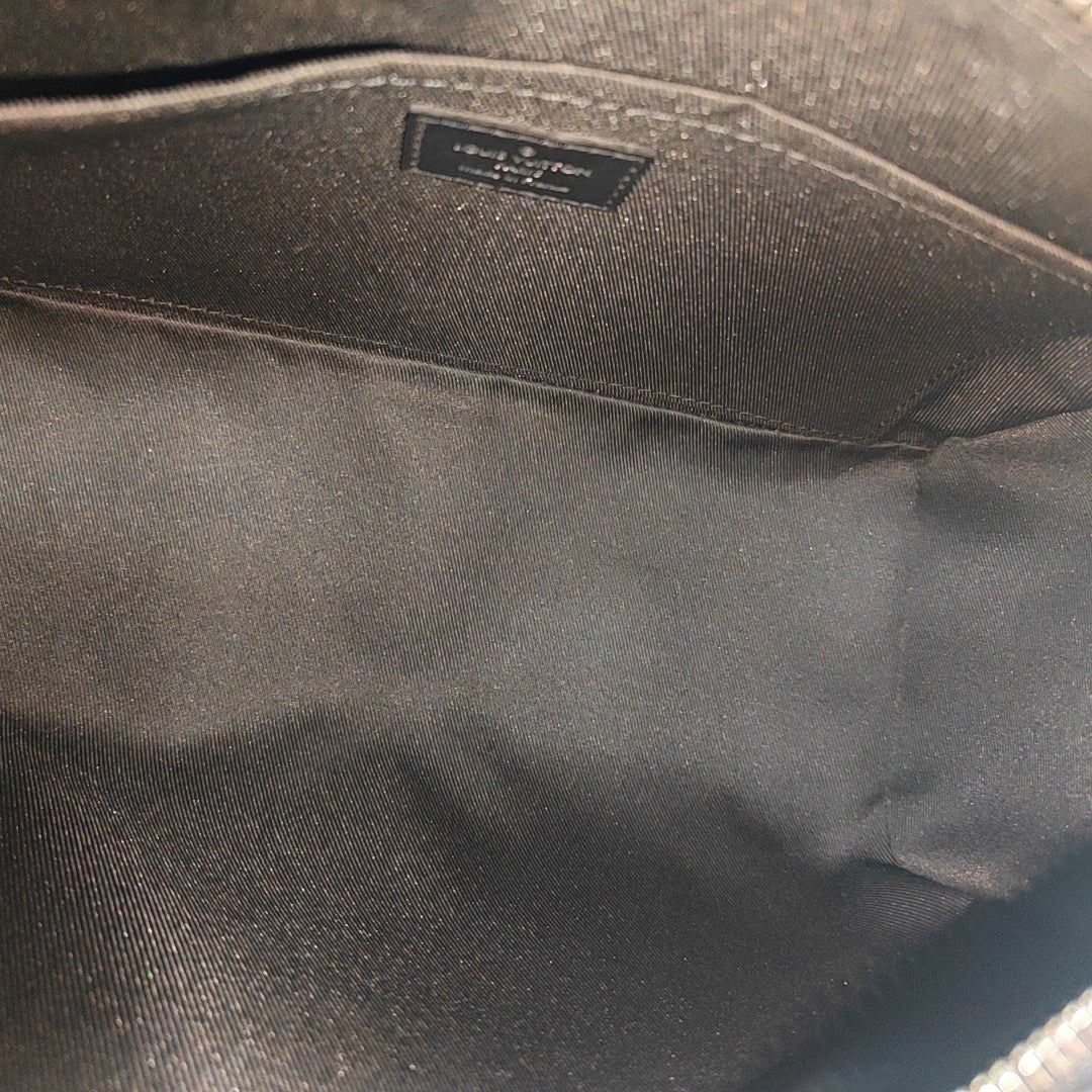 KEEPALL 25 Monogram Coated Canvas Black