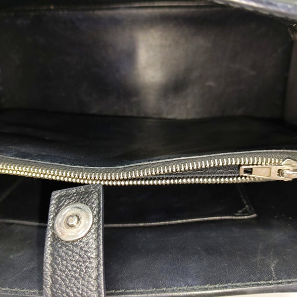Hourglass East West Tote Small Calfskin Black