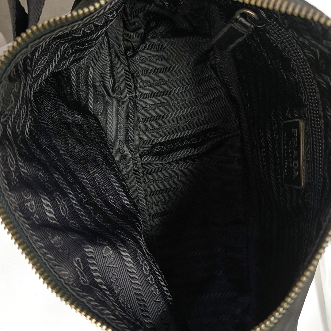Nylon Shoulder Bag Black