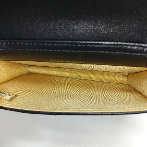 Quilted Lambskin Shoulder Bag Black