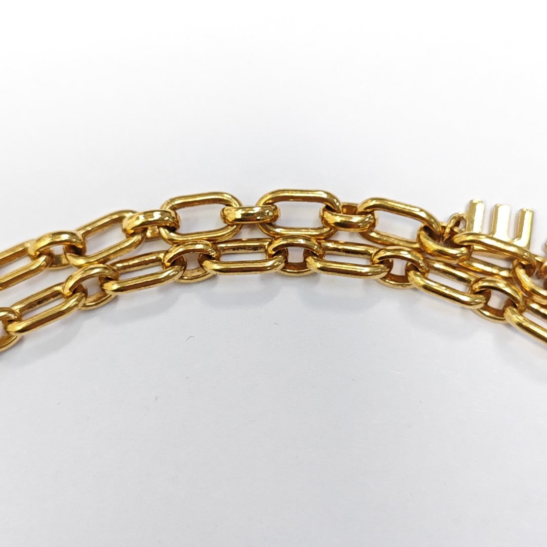 Collar de metal dorado