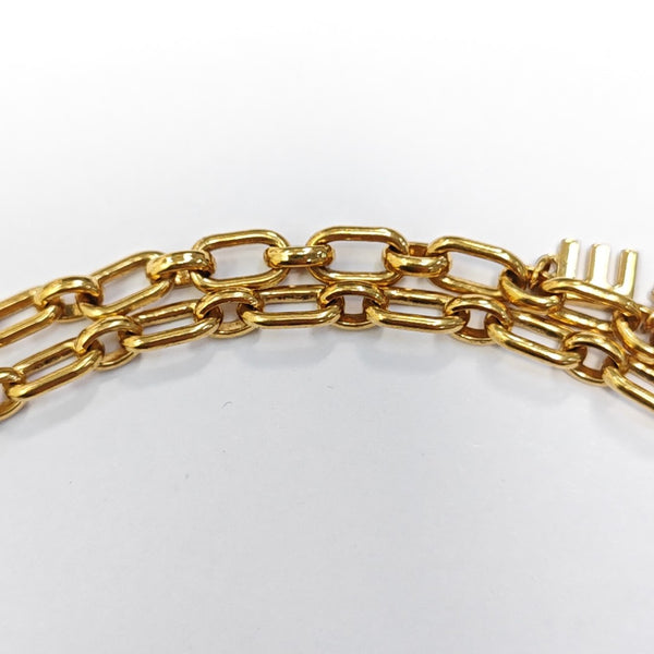 Collar de metal dorado