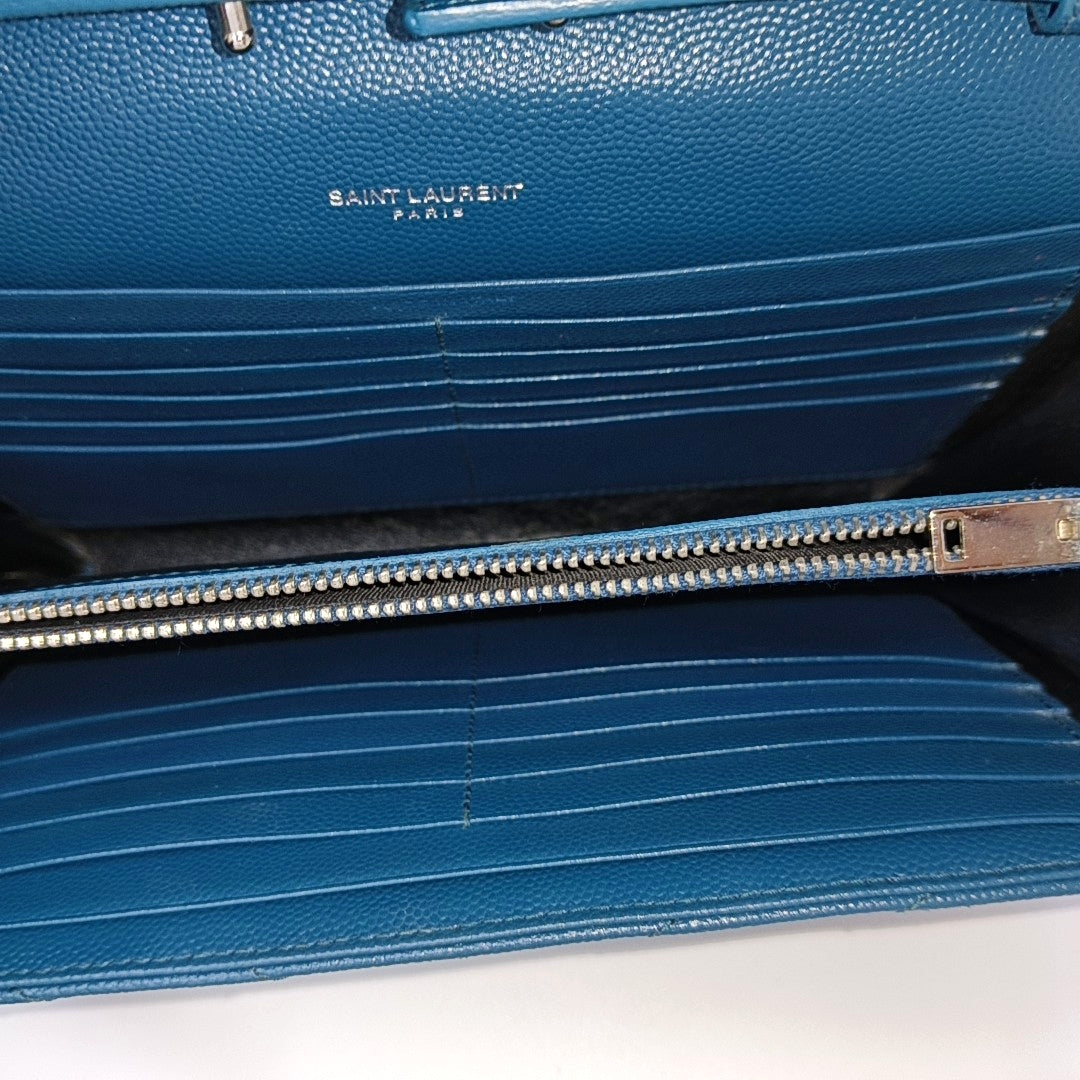 MONOGRAM Medium Chevron Calfskin Blue