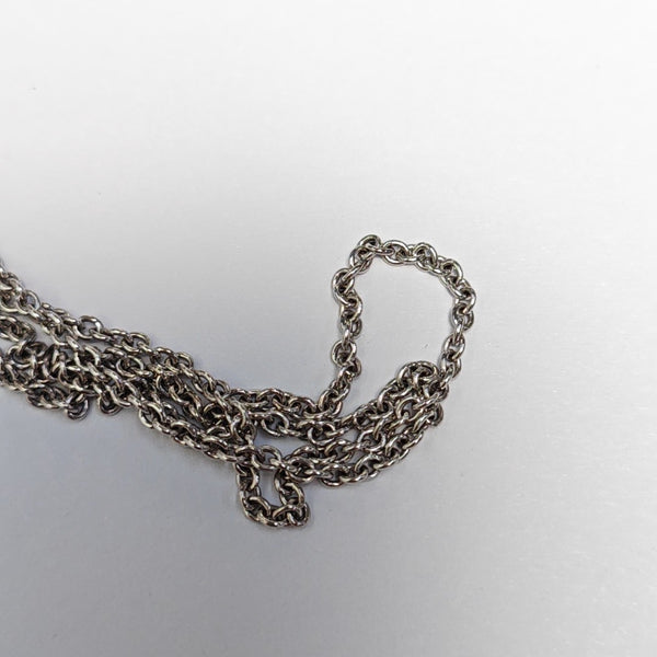 B.ZERO1 18k White Gold Silver Necklace