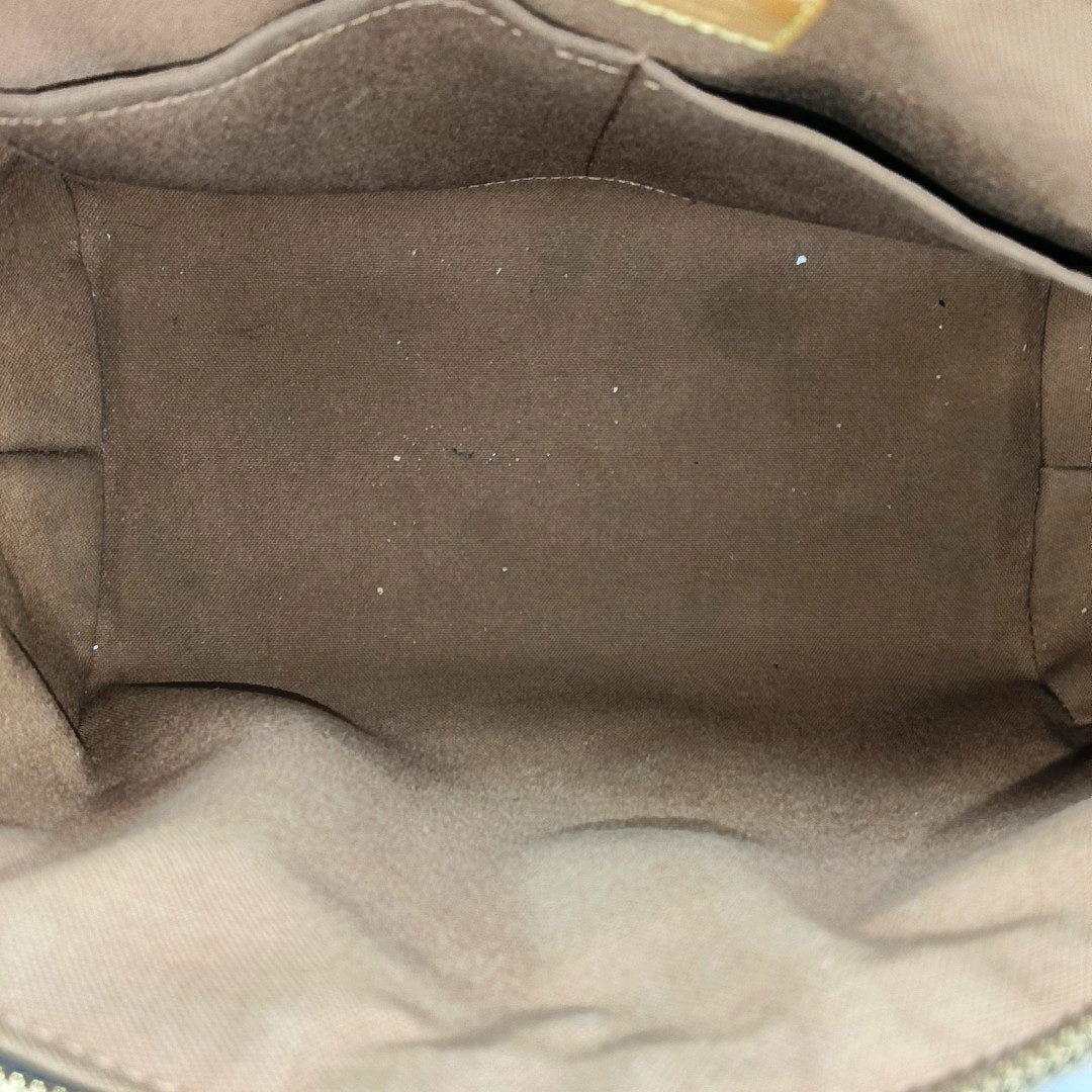 Monogram Coated Canvas Top Handle Bag Brown