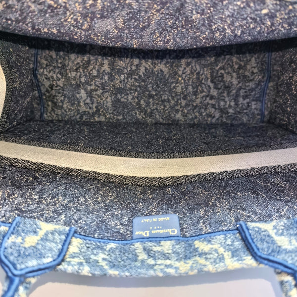 Book Tote Large Canvas Blue