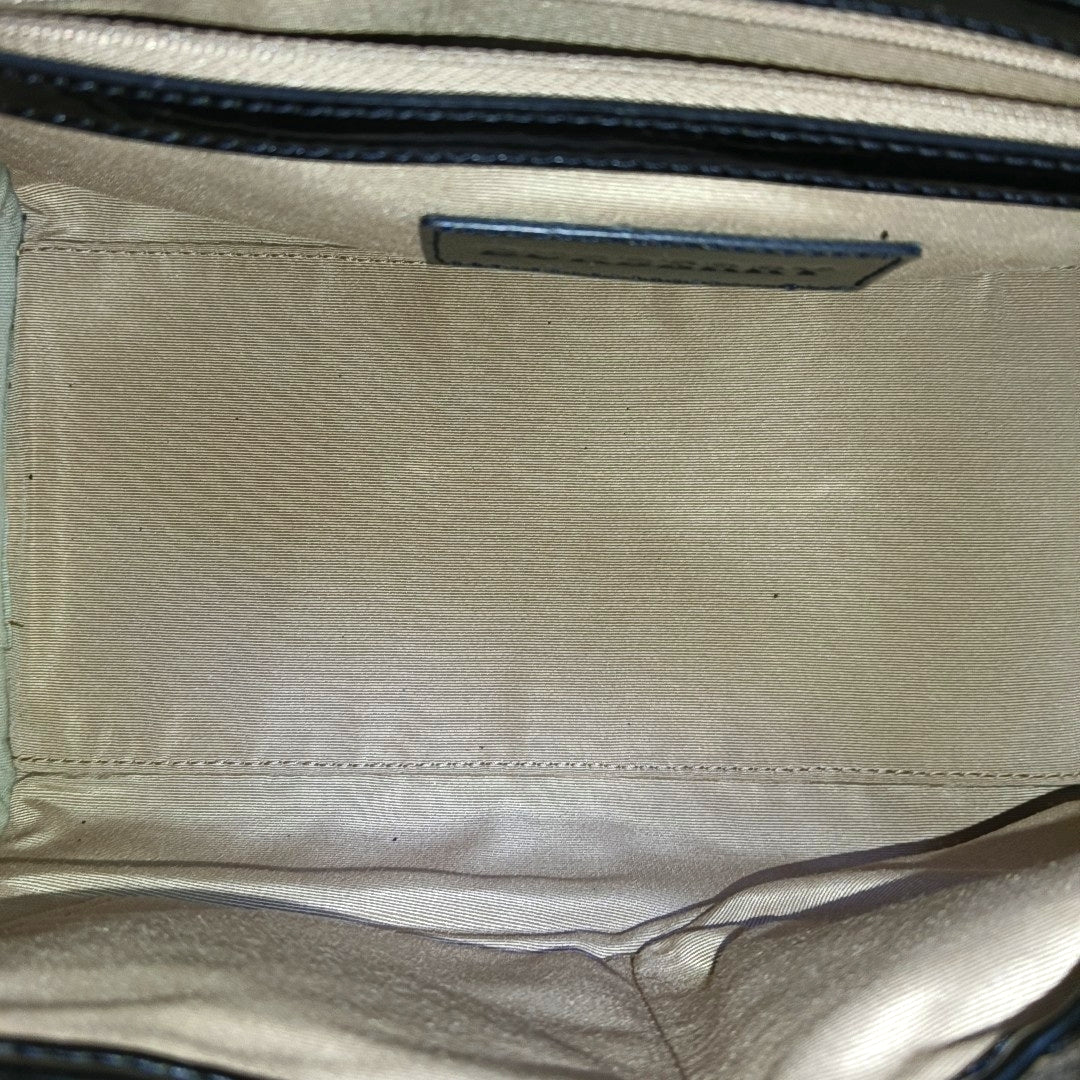 Coated Canvas Top Handle Bag Beige