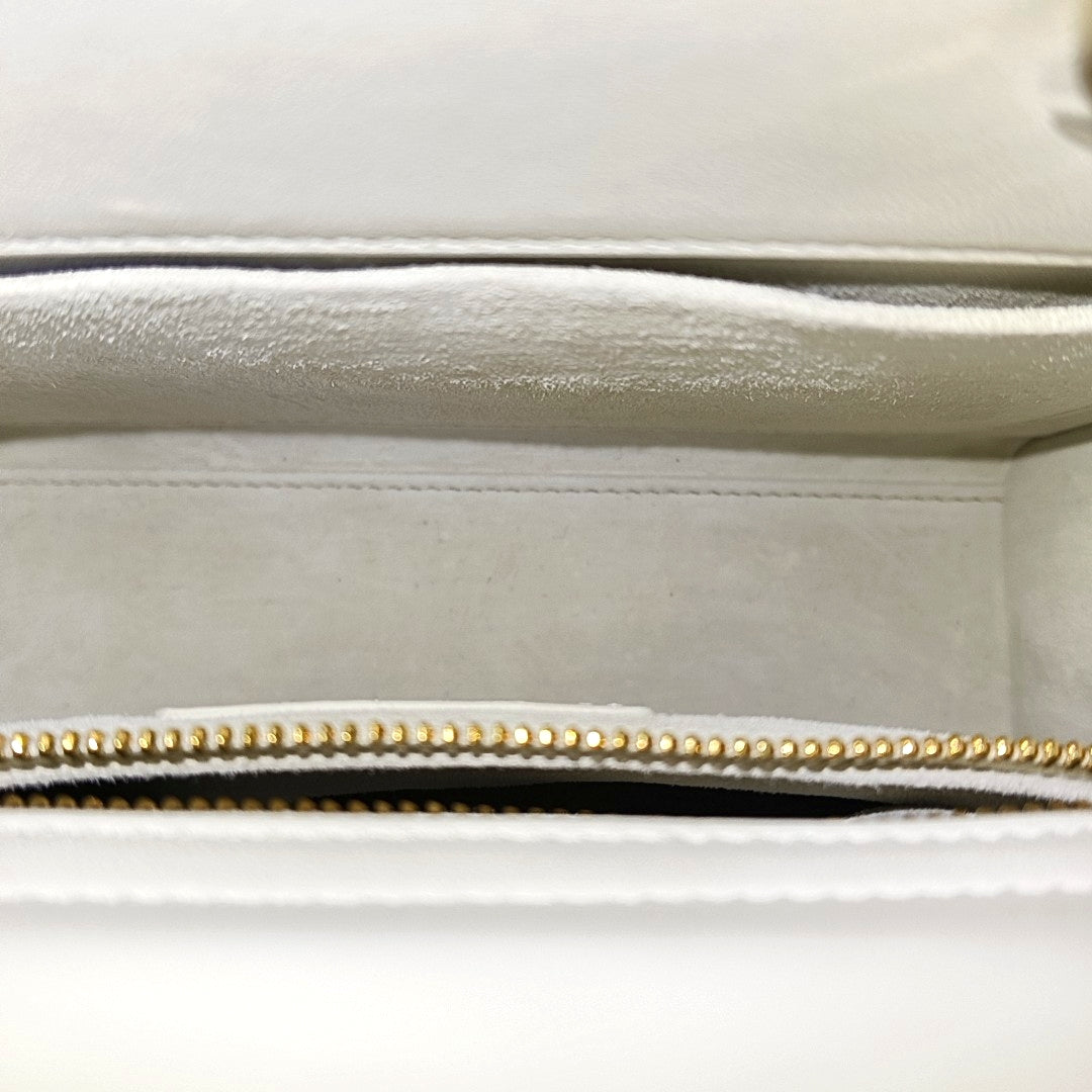 Lady Dior Small Cannage Calfskin White