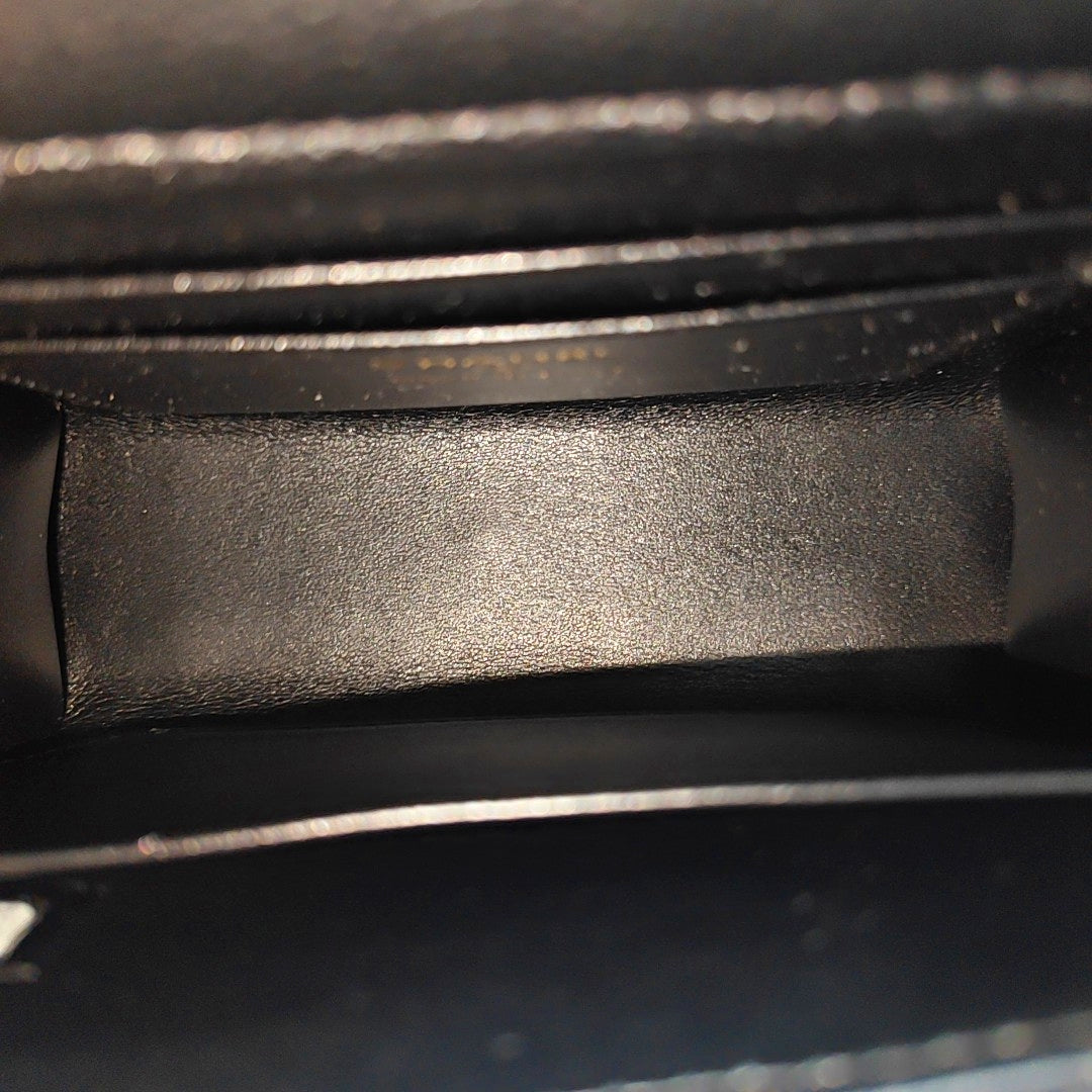 25S Quilted Grained Calfskin Black