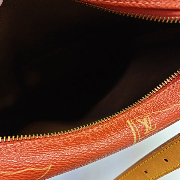 Coated Canvas Shoulder Bag Red