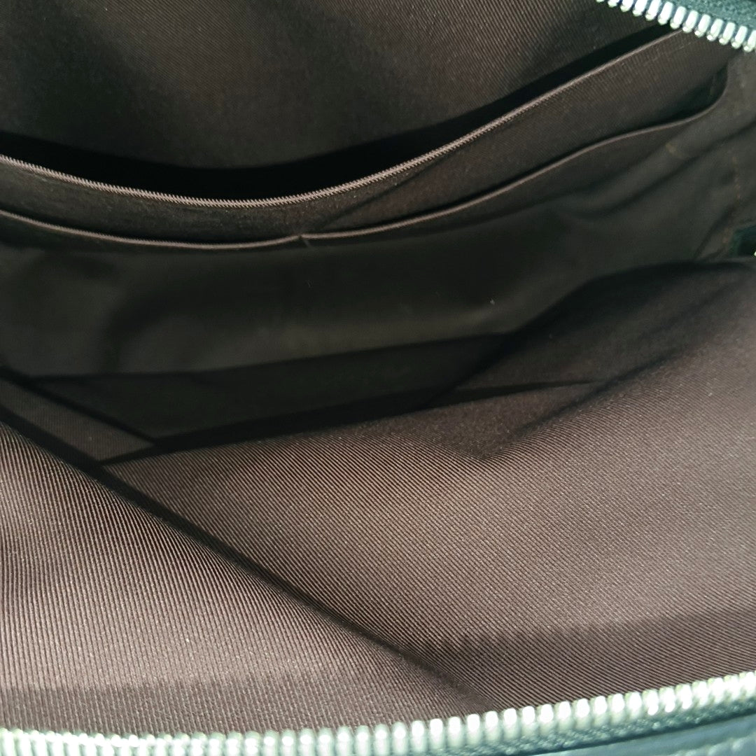 JOSH Monogram Coated Canvas Brown